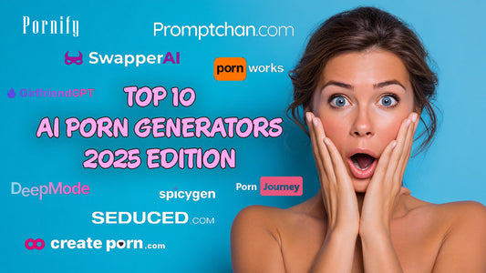 amazed woman around porn generator brands logos
